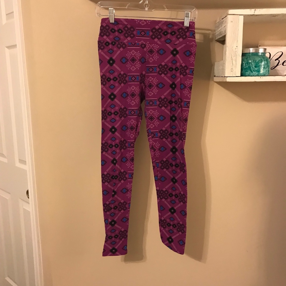 Lularoe Leggings One Size Purple Print